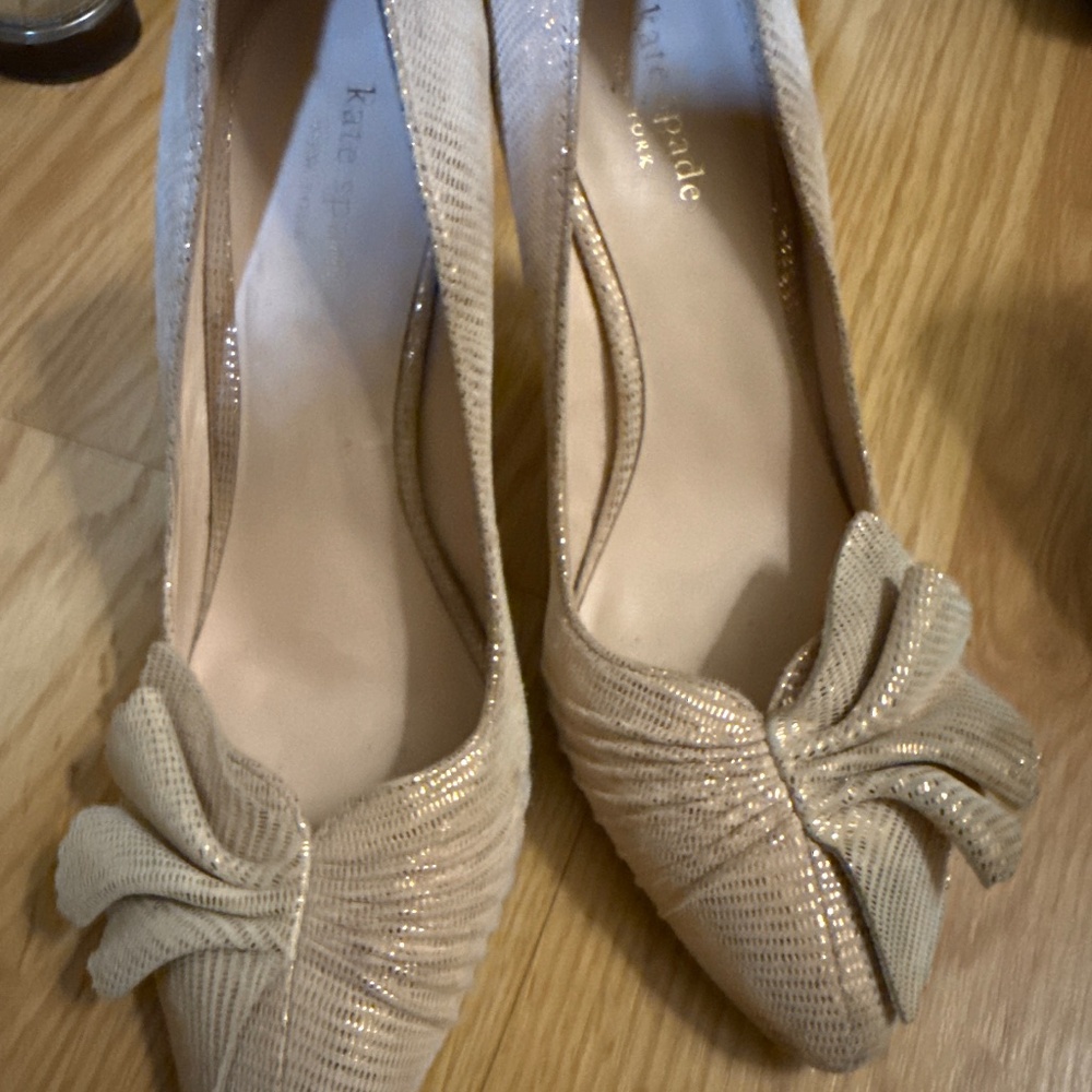 Champagne glitter heels
